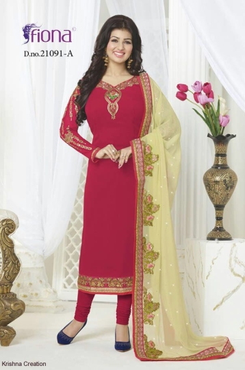 FIONA 21091 NEW COLORS GEORGETTE LONG SUITS WITH AYESHA TAKIA WHOLESALE RATE (3)