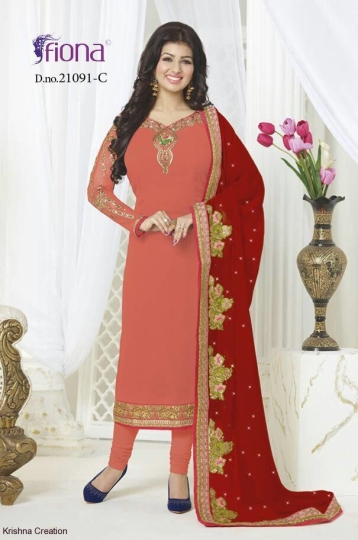FIONA 21091 NEW COLORS GEORGETTE LONG SUITS WITH AYESHA TAKIA WHOLESALE RATE (4)