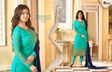 FIONA AYESHA TAKIA VOL 14 GEORGETTE EMBROIDERED SUITS EXPORTER WHOLESALE BEST RATRE BY GOSIYA EXPORTS (5)