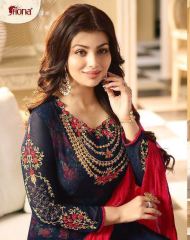 FIONA AYESHA TAKIA VOL 14 GEORGETTE EMBROIDERED SUITS EXPORTER WHOLESALE BEST RATRE BY GOSIYA EXPORTS