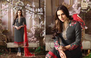 FIONA FASHION SAJEDHA CATALOGUE GEORGETTE STRAIGHT PATTERN E (4)