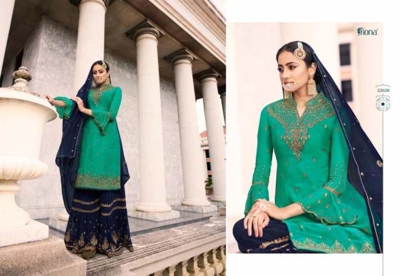 FIONA KRITIKA NOORIE SHARARA VOL 9 NX HIT LIST WEDDING COLLECTION WHOLESALE DEALER BEST RATE BY GOSIYA EXPORTS SURAT (1)