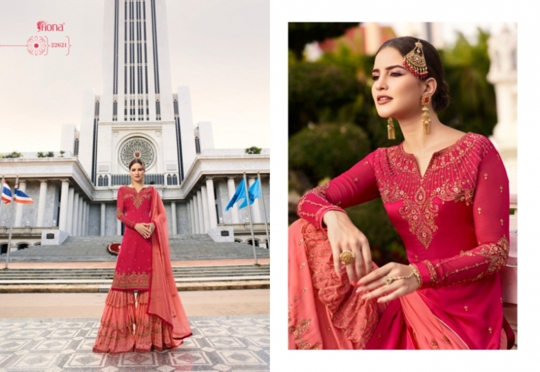 FIONA KRITIKA NOORIE SHARARA VOL 9 NX HIT LIST WEDDING COLLECTION WHOLESALE DEALER BEST RATE BY GOSIYA EXPORTS SURAT (3)