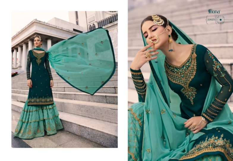 FIONA KRITIKA NOORIE SHARARA VOL 9 NX HIT LIST WEDDING COLLECTION WHOLESALE DEALER BEST RATE BY GOSIYA EXPORTS SURAT (4)