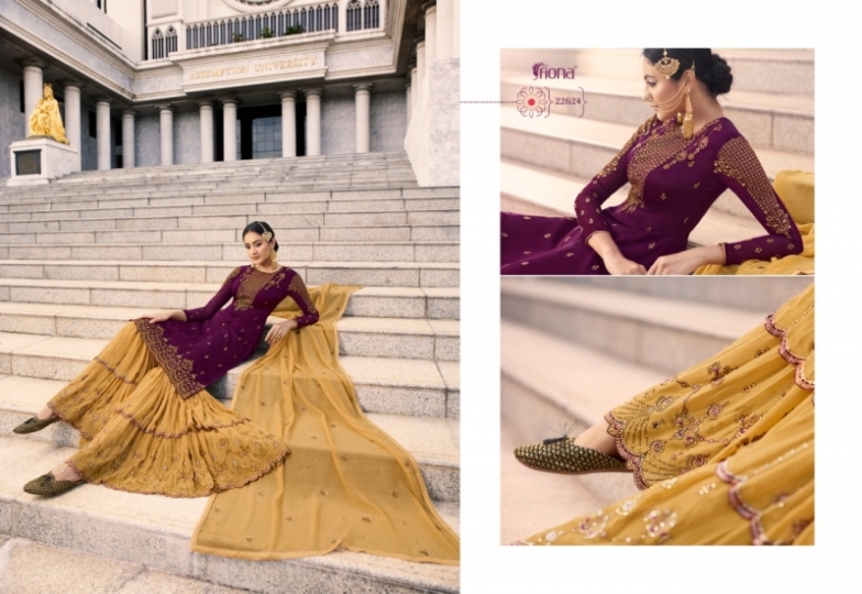 FIONA KRITIKA NOORIE SHARARA VOL 9 NX HIT LIST WEDDING COLLECTION WHOLESALE DEALER BEST RATE BY GOSIYA EXPORTS SURAT (6)