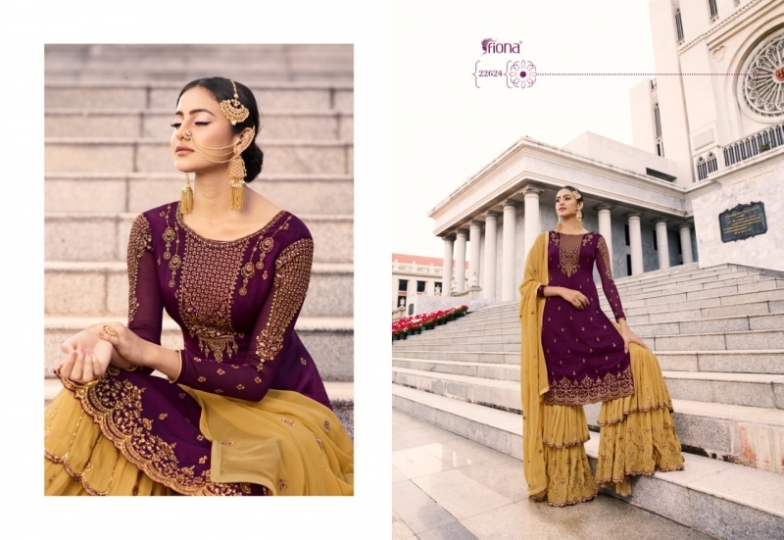 FIONA KRITIKA NOORIE SHARARA VOL 9 NX HIT LIST WEDDING COLLECTION WHOLESALE DEALER BEST RATE BY GOSIYA EXPORTS SURAT (8)