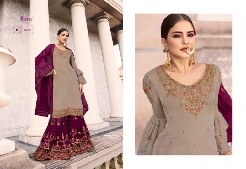 FIONA KRITIKA NOORIE SHARARA VOL 9 NX HIT LIST WEDDING COLLECTION WHOLESALE DEALER BEST RATE BY GOSIYA EXPORTS SURAT (9)