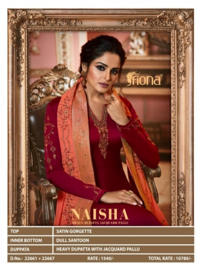 FIONA NAISHA 22661-22667 SERIES EXCLUSIVE DESIGNER INDIAN DRESSES WOMEN CLOTHING STORE WHOLESALE DEALER BEST RATE BY GOSIYA