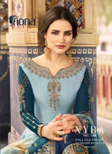  FIONA NYRA VOL.1 DOLA SILK SALWAR KAMEEZ INDIANWEAR BEST RATE BY GOSIYA EXPORT SURAT (1)