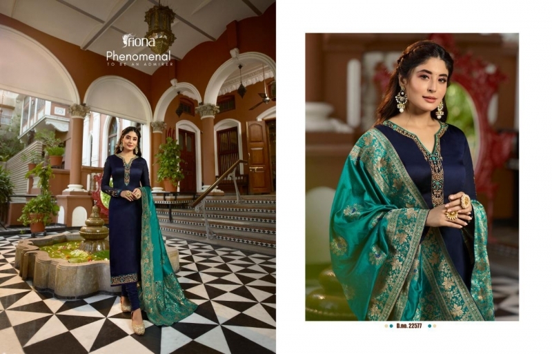 FIONA PRESENTS KRITIKA GEORGETTE FABRIC DRESS MATERIAL WITH EMBROIDERY AND JACQUARD DUPATTA WHOLESALE DEALER BEST RATE  (517)