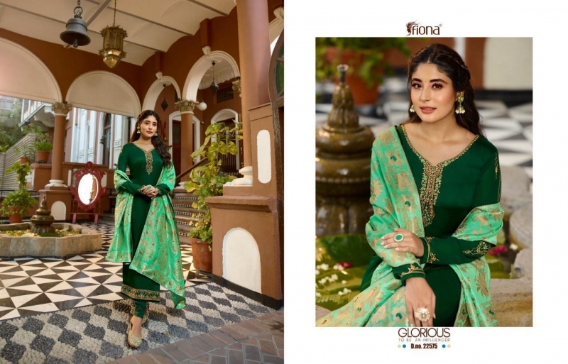 FIONA PRESENTS KRITIKA GEORGETTE FABRIC DRESS MATERIAL WITH EMBROIDERY AND JACQUARD DUPATTA WHOLESALE DEALER BEST RATE  (520)