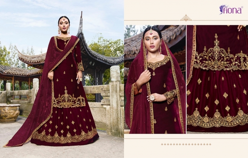 FIONA PRESENTS VELVET FANCY FABRIC DRESS MATERIAL WITH EMBROIDERY WHOLESALE DEALER BEST RATE BY GOSIYA EXPORTS SURAT (6)