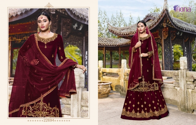 FIONA PRESENTS VELVET FANCY FABRIC DRESS MATERIAL WITH EMBROIDERY WHOLESALE DEALER BEST RATE BY GOSIYA EXPORTS SURAT (7)