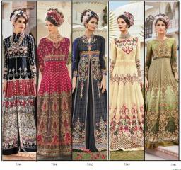 Floral raabta designer digital printed salwar gowns BY GOSIYA EXPORTS (8)