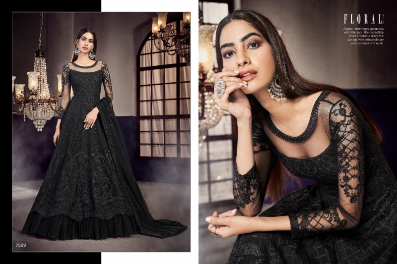 FLORAL ZOHA 7504-7510 SERIES PARTY WEAR SALWAR KAMEEZ  (2)