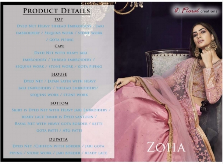 FLORAL ZOHA 7504-7510 SERIES PARTY WEAR SALWAR KAMEEZ  (20)