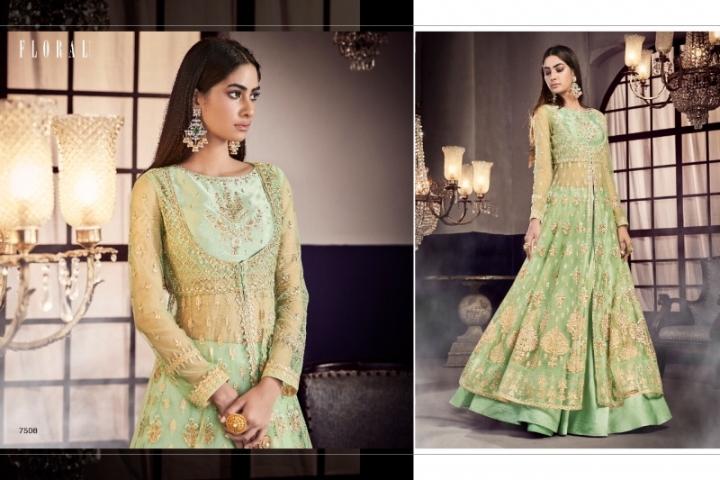 FLORAL ZOHA 7504-7510 SERIES PARTY WEAR SALWAR KAMEEZ  (3)