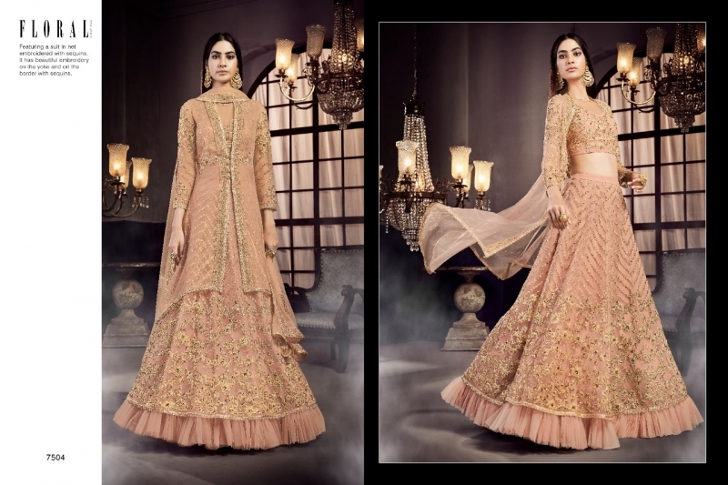 FLORAL ZOHA 7504-7510 SERIES PARTY WEAR SALWAR KAMEEZ  (8)