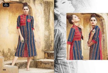 FOUR BUTTONS MIRAGE PRINTED RAYON KURTIS CATALOG WHOLESALE RATE (10)