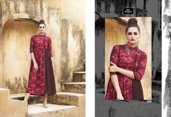 FOUR BUTTONS MIRAGE PRINTED RAYON KURTIS CATALOG WHOLESALE RATE (9)
