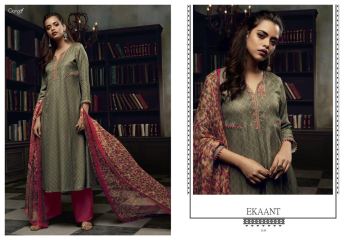 GANGA EKANT COTTON PRINTS WITH EMBROIDERED STRAIGHT PARTY WEAR COLLECTION T (2)
