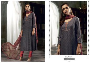 GANGA EKANT COTTON PRINTS WITH EMBROIDERED STRAIGHT PARTY WEAR COLLECTION T (4)