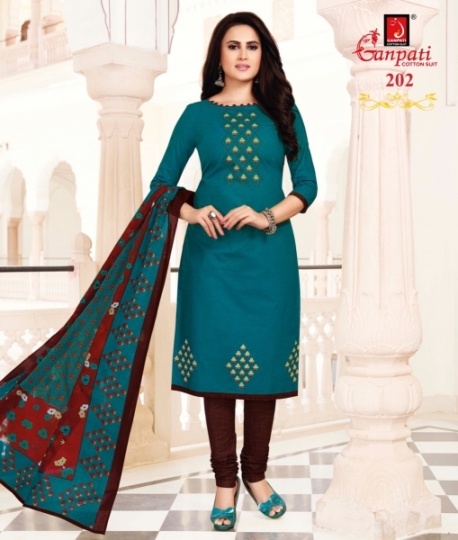 GANPATI JEEYA VOL 2 COTTON DRESS MATERIAL SALWAR SUIT WHOLESALE DEALER BEST RATE BY GOSIYA EXPORTS SURAT (6)