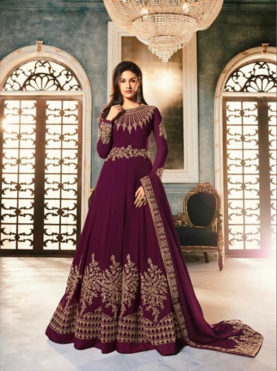 GLOSSY ABHA 9054 COLOR PLUS GEORGETTE ANARKALI SALWAR SUIT WHOLESALER DEALER BEST RATE BY GOSIYA EXPORTS SURAT (1)