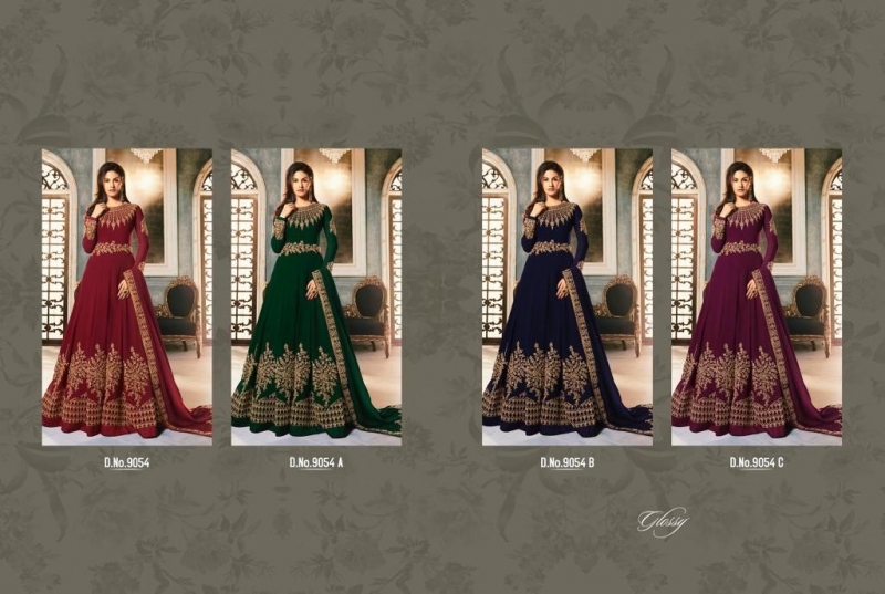 GLOSSY ABHA 9054 COLOR PLUS GEORGETTE ANARKALI SALWAR SUIT WHOLESALER DEALER BEST RATE BY GOSIYA EXPORTS SURAT (12)