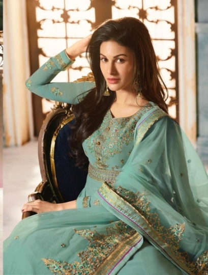 GLOSSY AMYRA ABHA GEORGETTE FABRIC HEAVY GOWN STYLE SALWAR SUIT WHOLESALE DEALER BEST RATE BY GOSIYA EXPORTS SURAT (8)