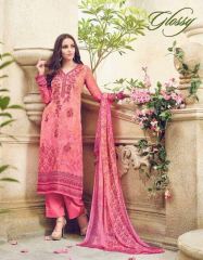 GLOSSY MAGNUM DIGITAL PRINT EMBROIDERED STRAIGHT SUITS WHOLESALE BEST RATE BY GOSIYA EXPORTS SURAT