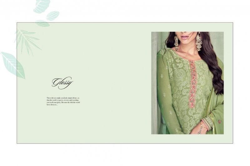 GLOSSY PRESENT INARA 18027-18031 SERIES GEORGETTE FANCY DRESS MATERIAL CATALOGUE WHOLESALE DEALER BEST RATE BY GOS (57)