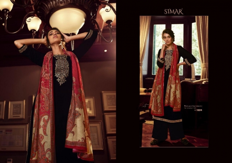 GLOSSY SIMAR VELVET EMBROIDERY SALWAR KAMEEZ  (13)