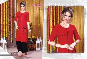 GRACE gless cotton slub soft finish heavy rich look quality with embrodary concept & pettrn kurties WHOLESALE BEST ARTE BY GOSIYA EXPORTS SURAT (9)