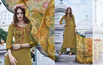 HAYA BY AURAH FINE COTTON WITH EMBROIDERED SALAR KAMEEZ WHOLESALE BEST RATE SURAT (1)