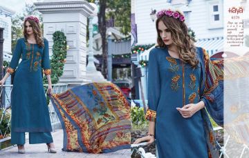 HAYA BY AURAH FINE COTTON WITH EMBROIDERED SALAR KAMEEZ WHOLESALE BEST RATE SURAT (9)