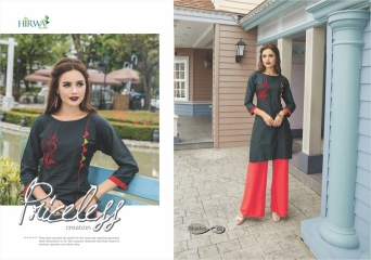 HIRWA SHADES COTTON SLUB PARTY WEAR KURTIS WHOLESALE BEST RATE BY GOSIYA EXPORTS SURAT (10)