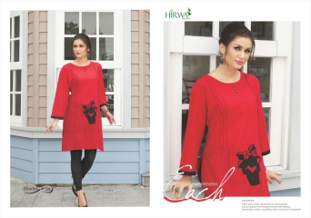 HIRWA SHADES COTTON SLUB PARTY WEAR KURTIS WHOLESALE BEST RATE BY GOSIYA EXPORTS SURAT (12)