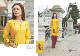 HIRWA SHADES COTTON SLUB PARTY WEAR KURTIS WHOLESALE BEST RATE BY GOSIYA EXPORTS SURAT (16)