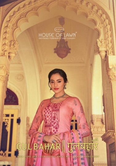 HOUSE OF LAWN GULBAHAR PURE JAM SATIN DRESS T (2)