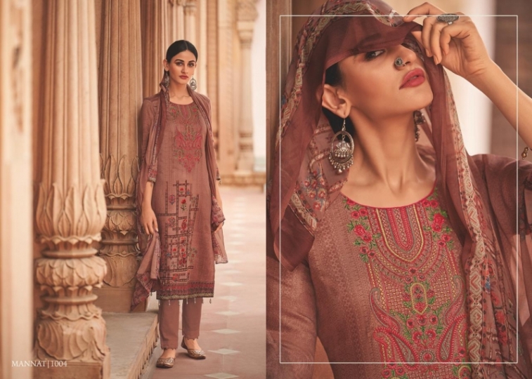 HOUSE OF LAWN MANNAT JAM SATIN WITH EMBROIDERY WORK KARACHI SUIT WHOLESALE DEALER BEST RATE BY GOSIYA EXPORTS SURAT (12)