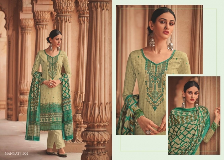 HOUSE OF LAWN MANNAT JAM SATIN WITH EMBROIDERY WORK KARACHI SUIT WHOLESALE DEALER BEST RATE BY GOSIYA EXPORTS SURAT (3)