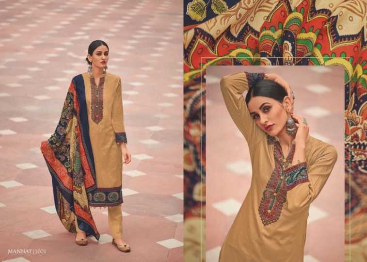 HOUSE OF LAWN MANNAT JAM SATIN WITH EMBROIDERY WORK KARACHI SUIT WHOLESALE DEALER BEST RATE BY GOSIYA EXPORTS SURAT (6)