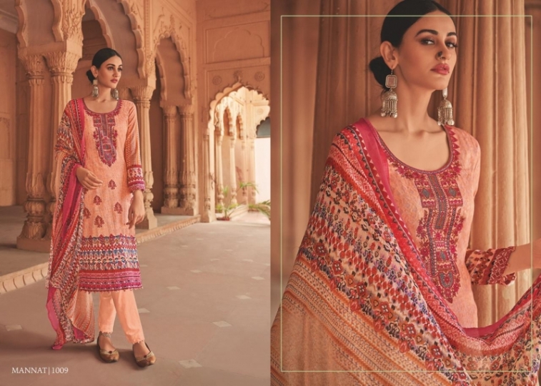 HOUSE OF LAWN MANNAT JAM SATIN WITH EMBROIDERY WORK KARACHI SUIT WHOLESALE DEALER BEST RATE BY GOSIYA EXPORTS SURAT (8)