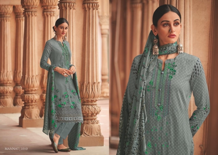 HOUSE OF LAWN MANNAT JAM SATIN WITH EMBROIDERY WORK KARACHI SUIT WHOLESALE DEALER BEST RATE BY GOSIYA EXPORTS SURAT (9)