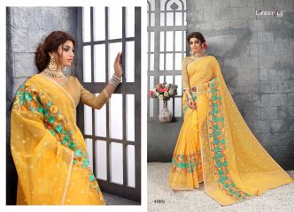 IFESTYLE FLORA COTTON FLORAL WORK COTTON WHOLESALE BEST RATE SAREE IN BY GOSIYA EXPORTS SURAT (1)