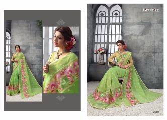 IFESTYLE FLORA COTTON FLORAL WORK COTTON WHOLESALE BEST RATE SAREE IN BY GOSIYA EXPORTS SURAT (3)