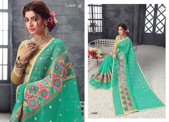 IFESTYLE FLORA COTTON FLORAL WORK COTTON WHOLESALE BEST RATE SAREE IN BY GOSIYA EXPORTS SURAT (6)