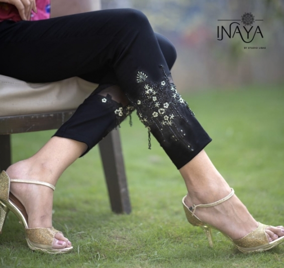 INAYA BY LIBAS PRESENTS DESIGNER CIGRATTE PANTS WIHT EMBROIDERY WHOLESALE BEST RATE BY GOSIYA EXPORTS SURAT (4)