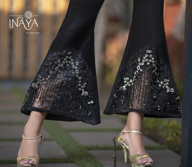   INAYA BY LIBAS STUDIOS PRESENTS DESIGNER BELL PANTS PURE COTTON FABRIC PANT WHOLESALE DEALER BEST RATE BY GOSIYA EXPORTS SURAT (3)